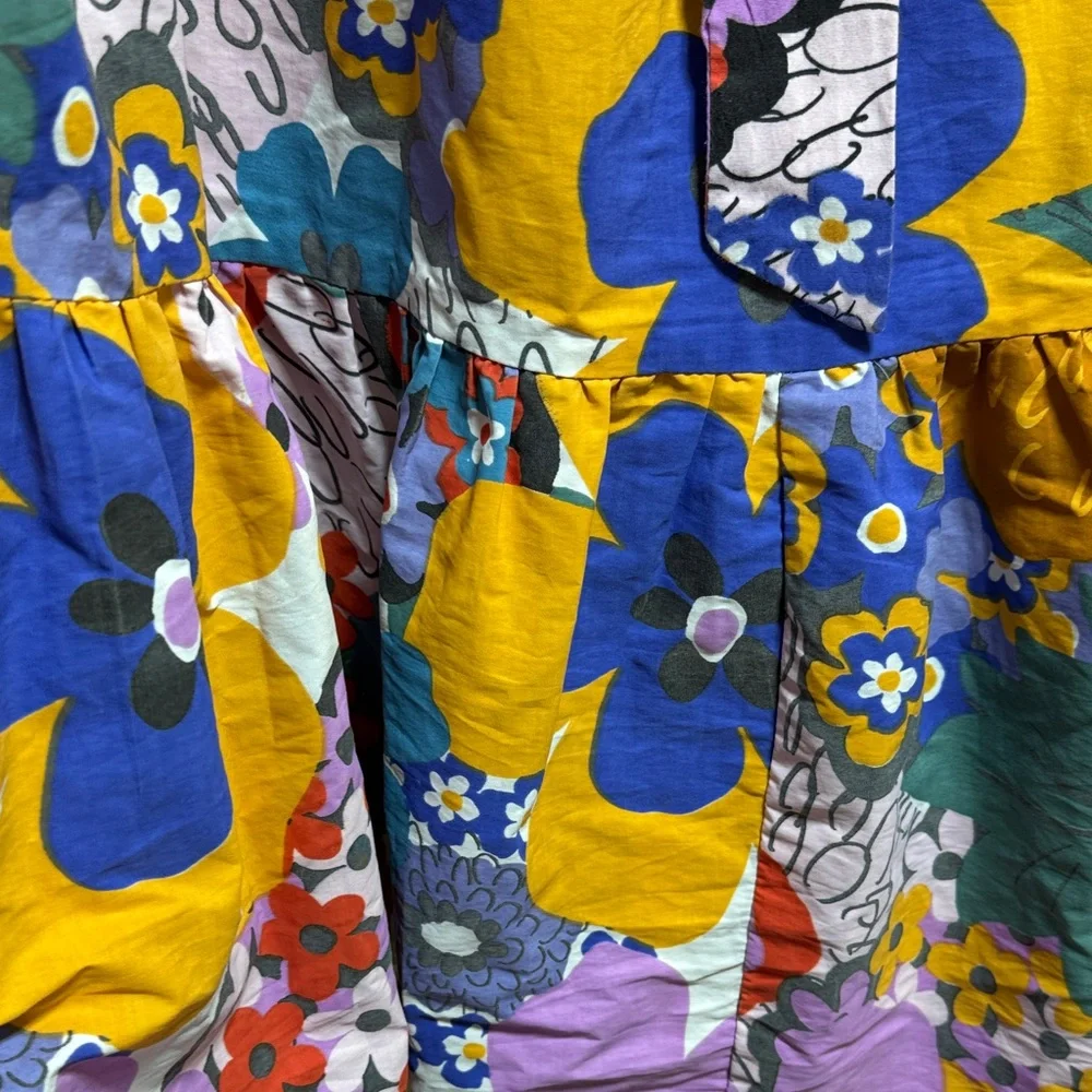 Vibrant Floral A-Line Skirt - Picture 5 of 13